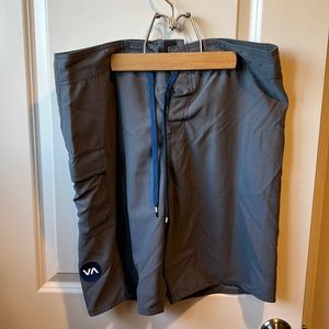 RVCA grey/blue boardshorts - size 32
